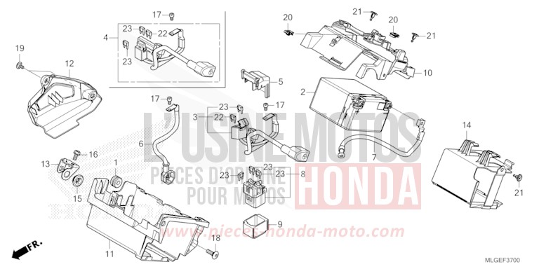 BATTERIE von Africa Twin DCT GLINT WAVE BLUE METALLIC (B197X) von 2023